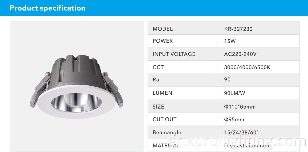 15W Led Downlight